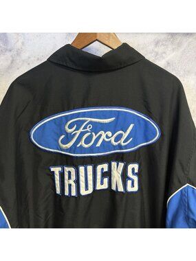 JH Design Ford Trucks Bomber Jacket Mens 2XL Reversible Embroidered